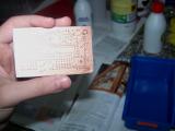 PCB revelado, antes de atacar