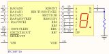 Sample schematic for interfacing a seven-segment display using Pigmeo